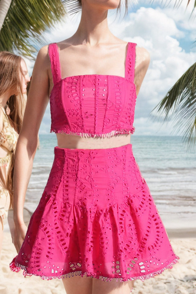 Women's Cora Crop Top + Skirt Set