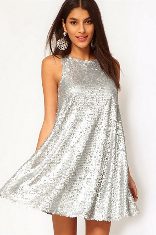 Women's Silver Gatsby Dress Silver