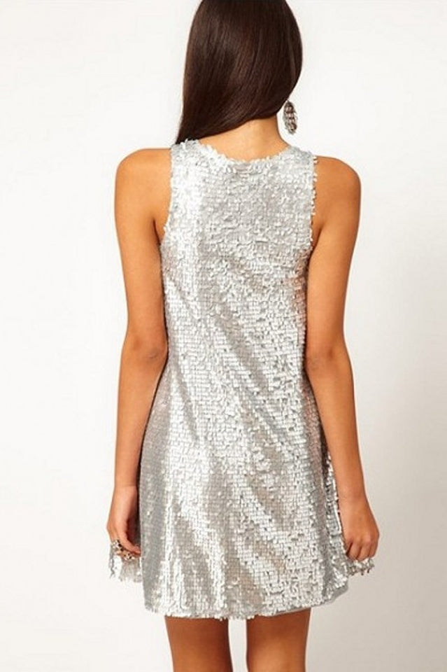 Women's Silver Gatsby Dress