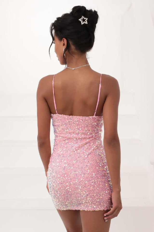 Women's Iridescent Sequin Bodycon Dress