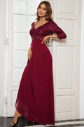 Women's Sequined Chiffon Evening Dress