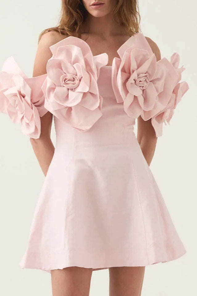 Women's Chabela Flower Off-Shoulder Mini Dress