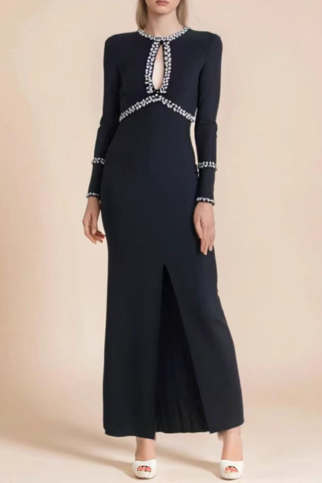 Women's Figure Form Knit Keyhole Maxi Dress