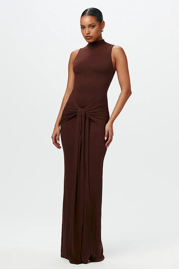 Women's Alorar Bodycon Maxi Dress Coffee