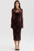 Women's Larra Lace Tie Neck Midi Dress 1#