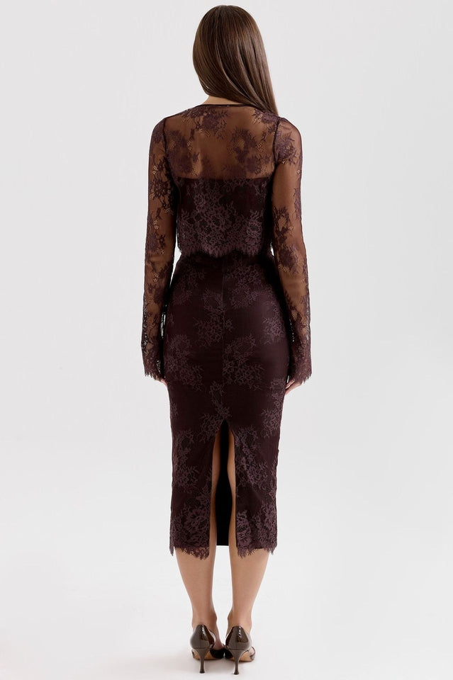 Women's Larra Lace Tie Neck Midi Dress