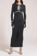 Women's Figure Form Knit Keyhole Maxi Dress