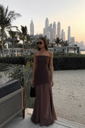 Women's Florence Asymmetrical Chiffon Maxi Dress with Scarf