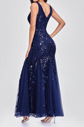 Women's Embroidered Sequins Mermaid Prom Dress