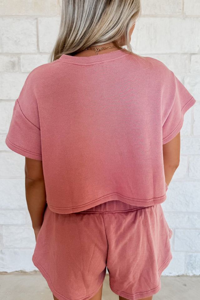 Women's Cropped Tee and Ruffle Skort Set