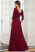 Women's Sequined Chiffon Evening Dress
