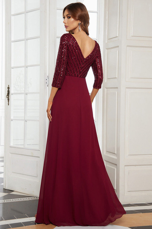 Women's Sequined Chiffon Evening Dress