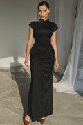 Women's Tea Bodied Maxi Dress Black