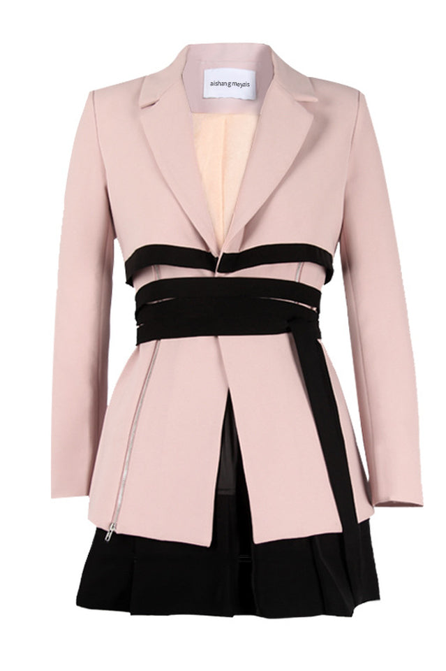 Women's Carolina Blazer & Skirt Set Dusty Pink