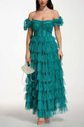 Women's Lisette Ruffle Off Shoulder Gown