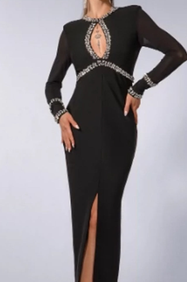 Women's Figure Form Knit Keyhole Maxi Dress