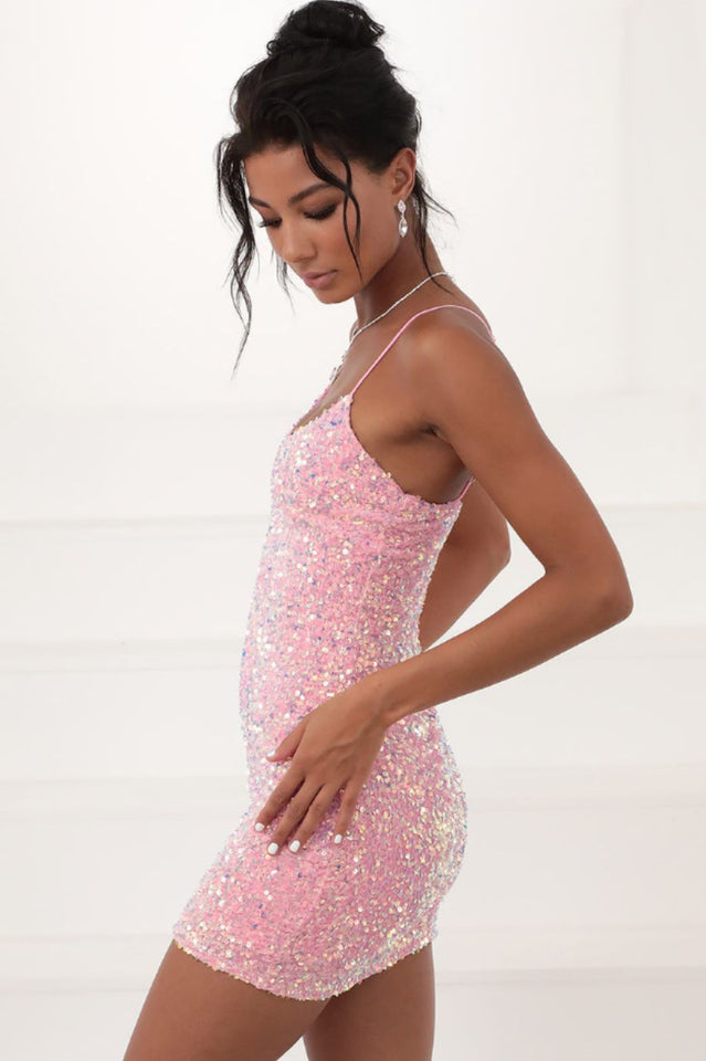 Women's Iridescent Sequin Bodycon Dress