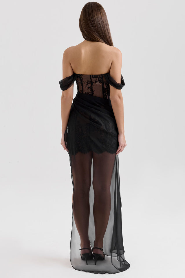 Women's Debut Off Shoulder Lace Maxi Dress