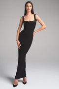 Women's SKIMS Soft Lounge Lace Tank Dress Black