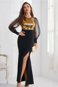 Women's Svart Sequin Maxi Dress Black