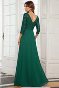 Women's Sequined Chiffon Evening Dress