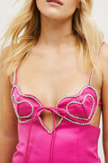Women's Heart Embellished Mini Dress