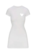 Women's SKIMS Cotton Jersey Heart Mini Dress White