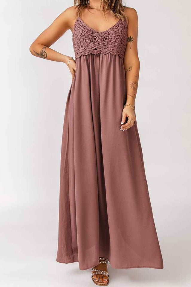 Women's Mauve Boho Maxi Dress Mauve