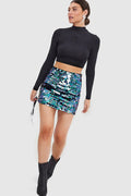 Women's Oval Sequin Mini Skirt