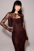 Women's Larra Lace Tie Neck Midi Dress