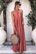Women's Ofelia Halter Loop Maxi Dress