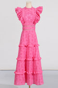 Women's Jami Lace Midi Dress Hot Pink