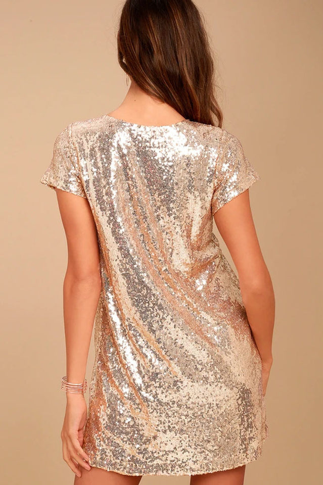 Women's Light Up the Night Sequin Shift Dress