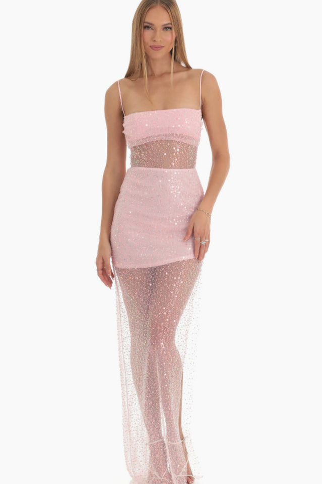 Women's Jxzom Sequin Maxi Dress Blush
