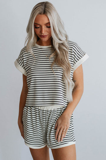 Women's Lola Stripe Tee and Shorts Set