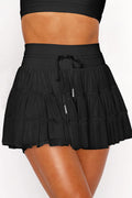 Women's High Waist Plain Mesh Skort 1#