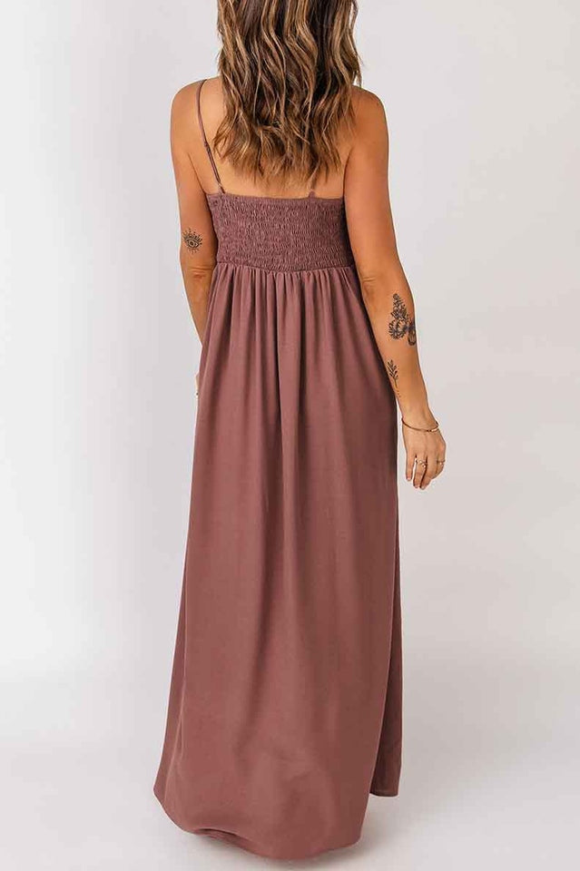 Women's Mauve Boho Maxi Dress