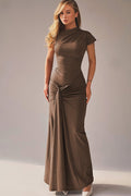 Women's Tea Bodied Maxi Dress Coffee S