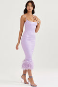 Women's Helena Orchid Satin Midi Dress