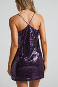 Women's Spaghetti Strap Sequin Mini Dress