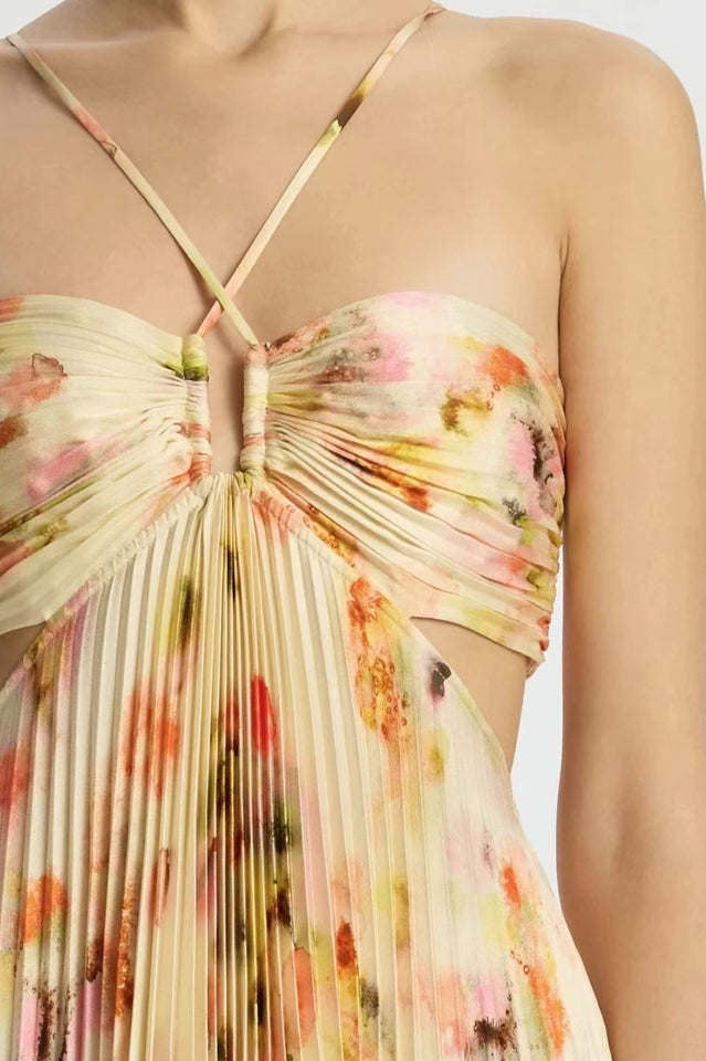 Women's Moira Floral Cut-out Halter Maxi Dress