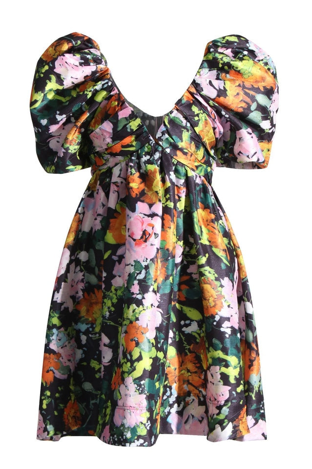 Women's Gabrielle Plunge Mini Dress Floral