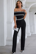 Women's Quilla Black Off Shoulder Jumpsuit