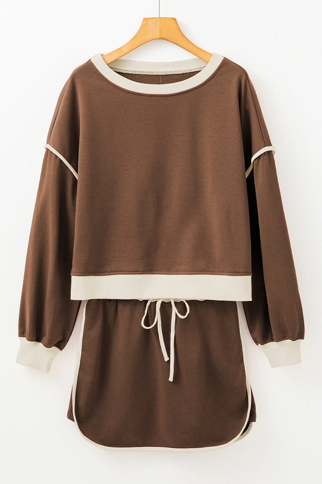 Women's Rosey Red Pullover & Skort Set