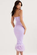 Women's Helena Orchid Satin Midi Dress