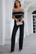 Women's Quilla Black Off Shoulder Jumpsuit Black