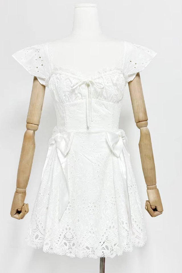 Women's Giglio Broderie Anglais Mini Dress White
