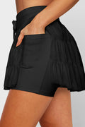 Women's High Waist Plain Mesh Skort