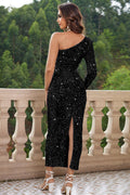 Women's One Shoulder Sequin Bodycon Dress