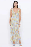 Women's Courtney Frill Maxi Dress Blue Blossom
